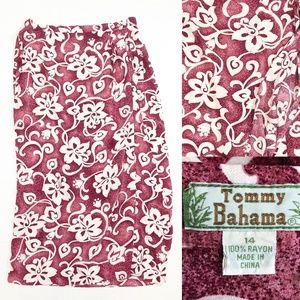 Tommy Bahama Size 14 Rayon Floral Maxi Wrap Skirt